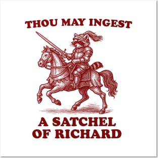Thou May Ingest A Satchel of Richard Vintage Raccoon Shirt, Vintage Funny Shirt, Meme Shirt, Best Friend Gift, Weirdcore Posters and Art